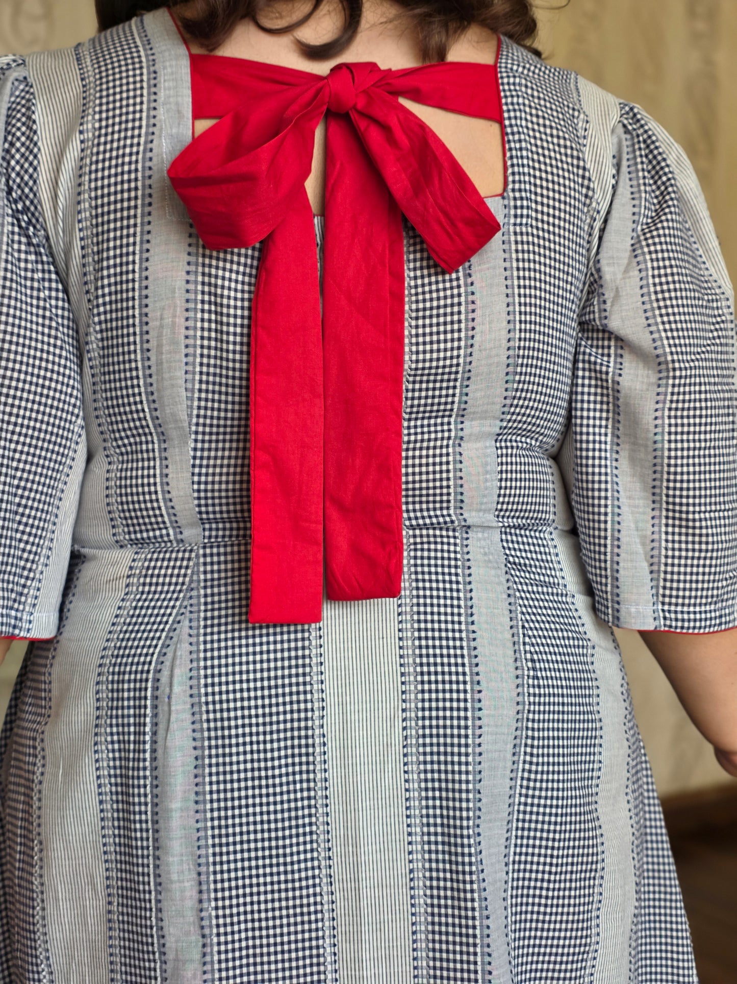 Striped Tie-Back Dress