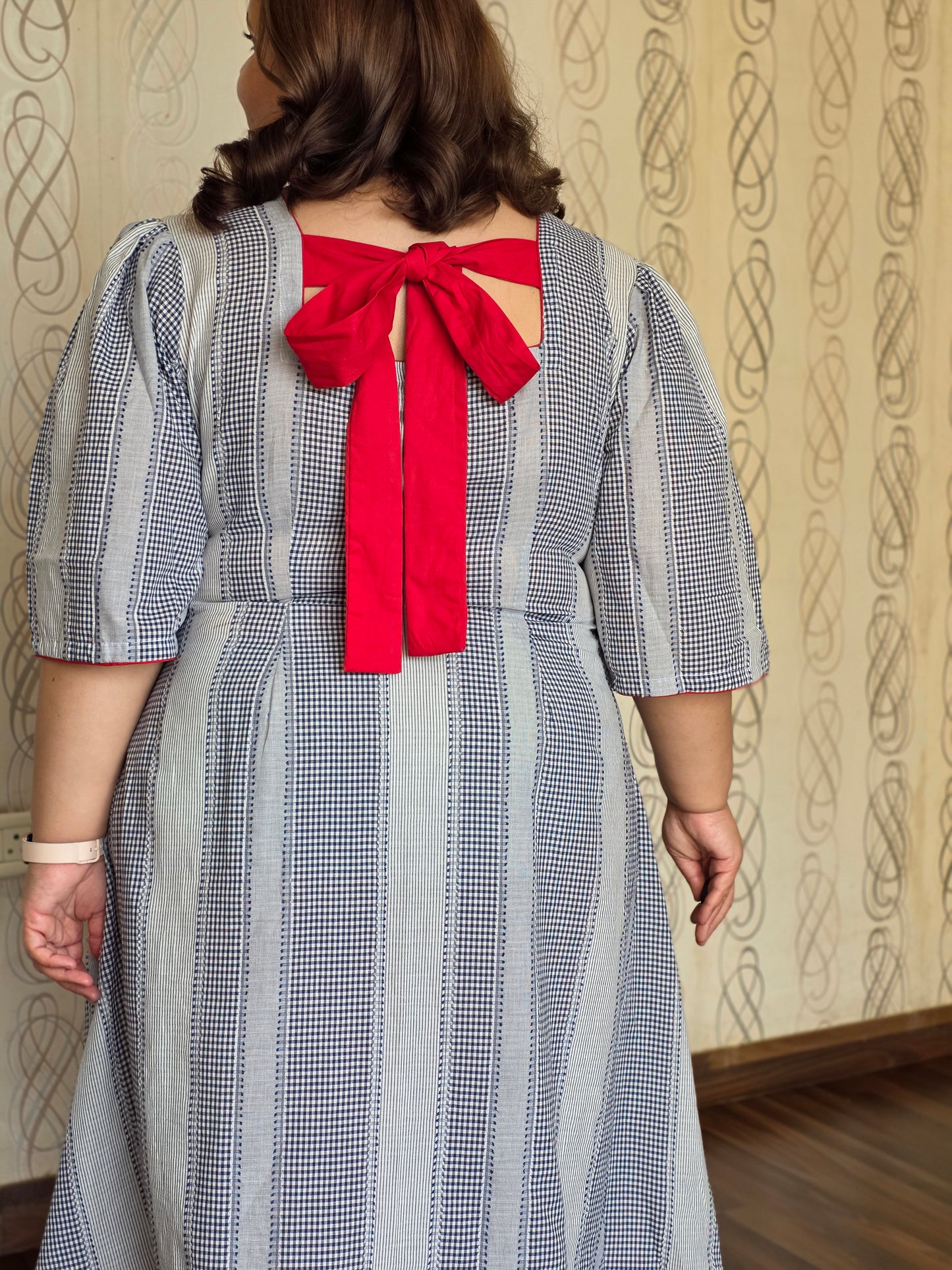 Striped Tie-Back Dress