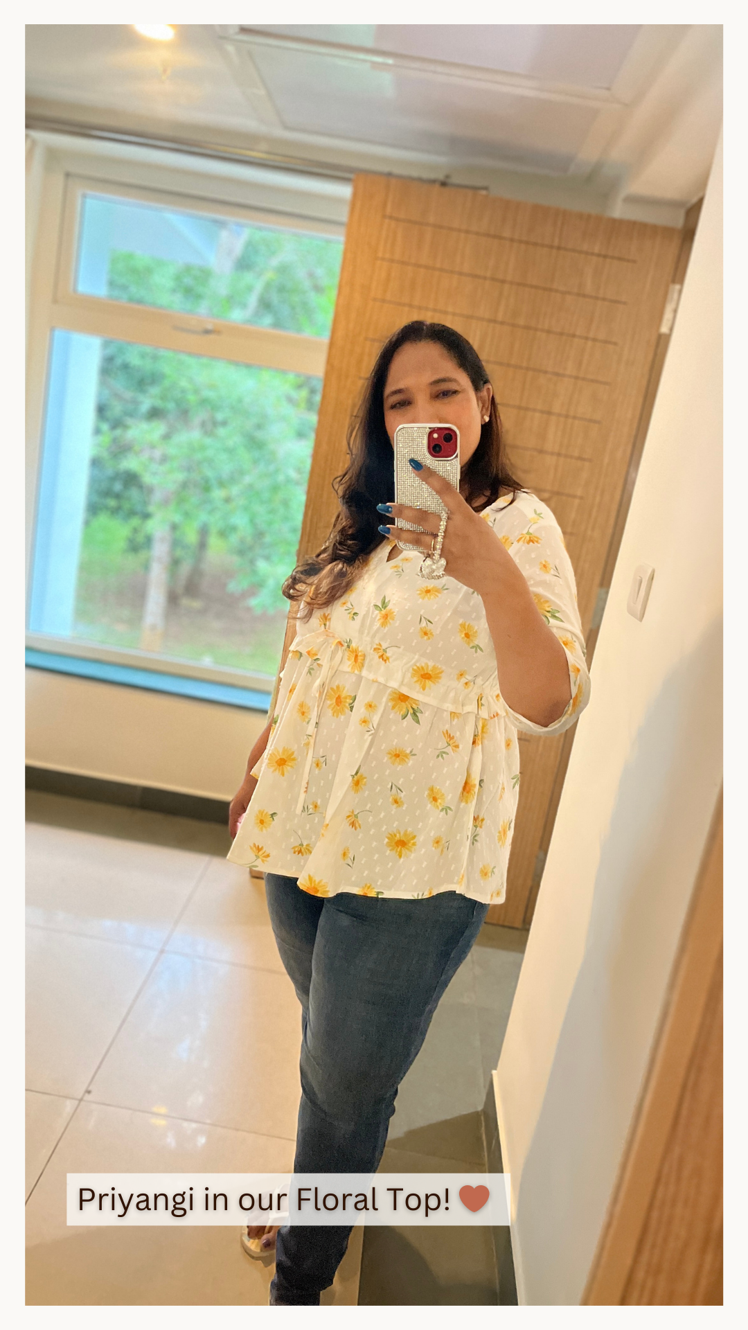 Floral Cotton Fit and Flare top