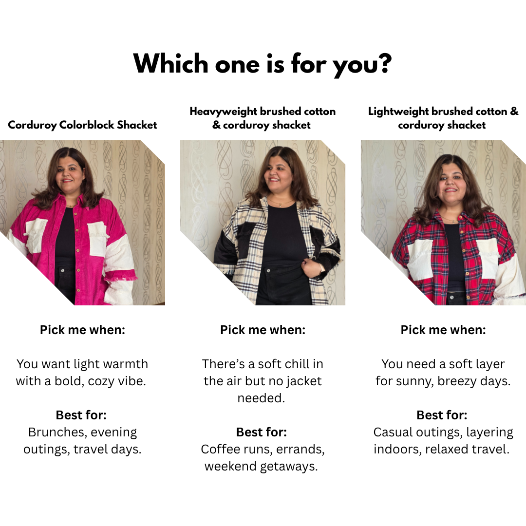 Corduroy Colorblock Shacket