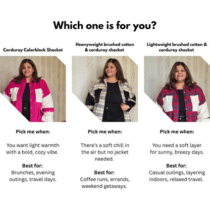 Corduroy Colorblock Shacket