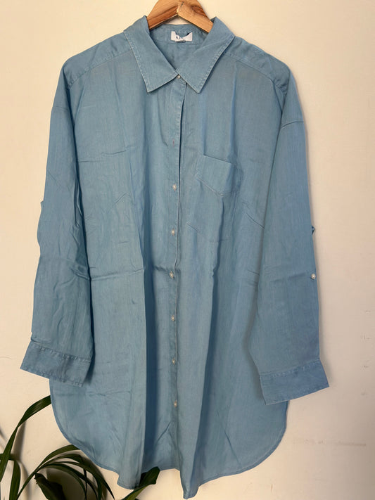 Light Blue Cotton Denim Shirt