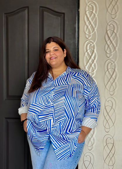 Abstract stripes Boss Babe Shirt