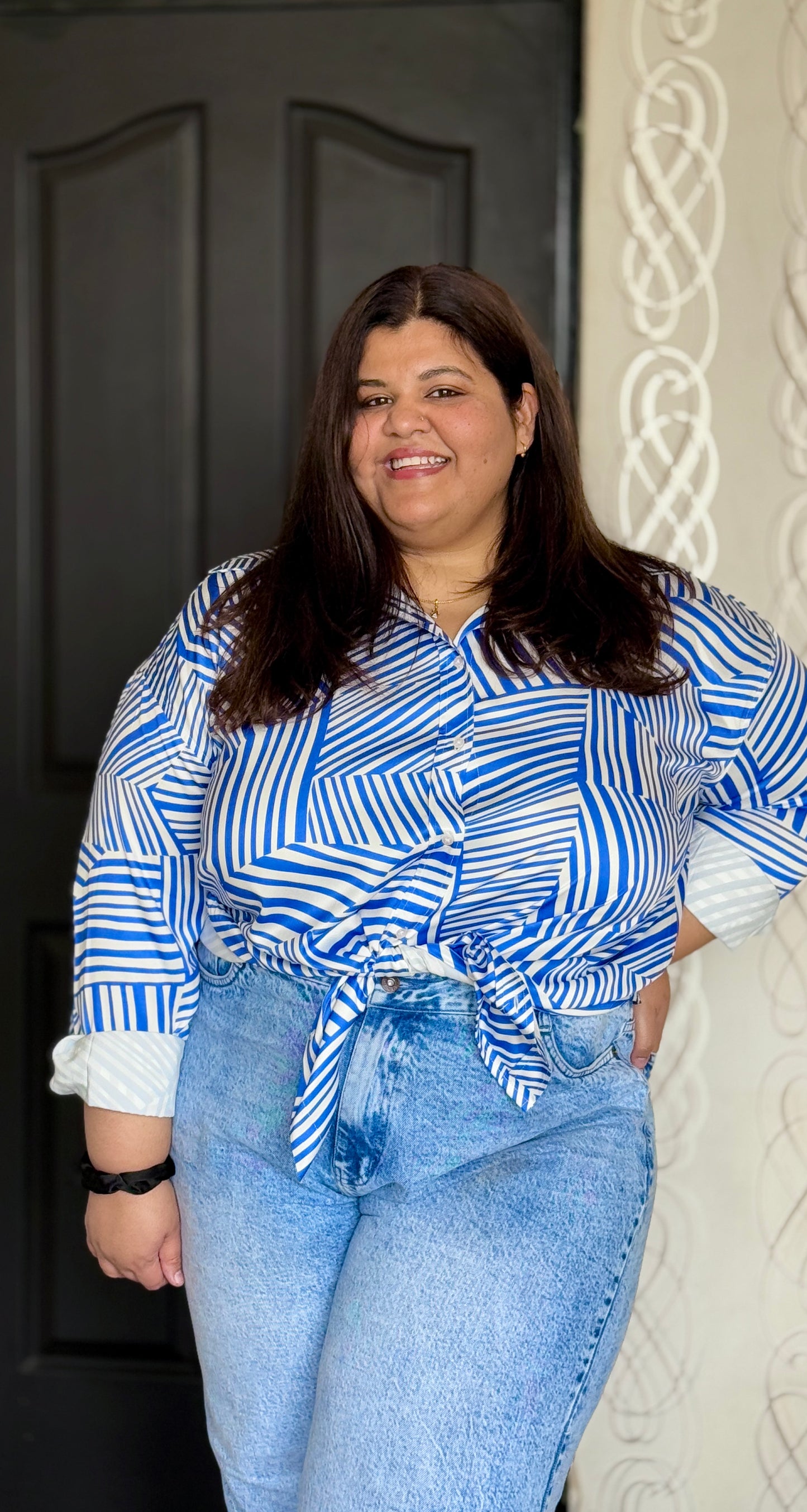 Abstract stripes Boss Babe Shirt