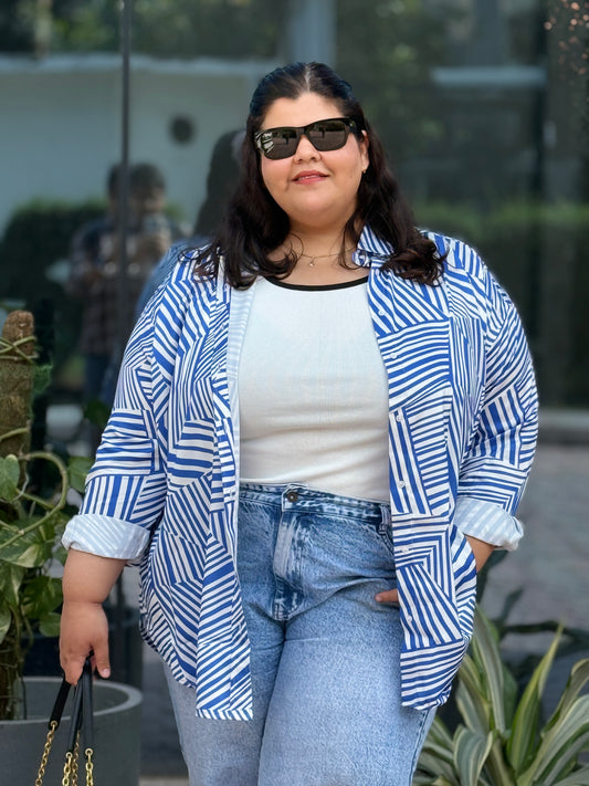 Abstract stripes Boss Babe Shirt