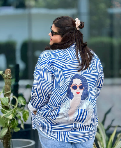Abstract stripes Boss Babe Shirt
