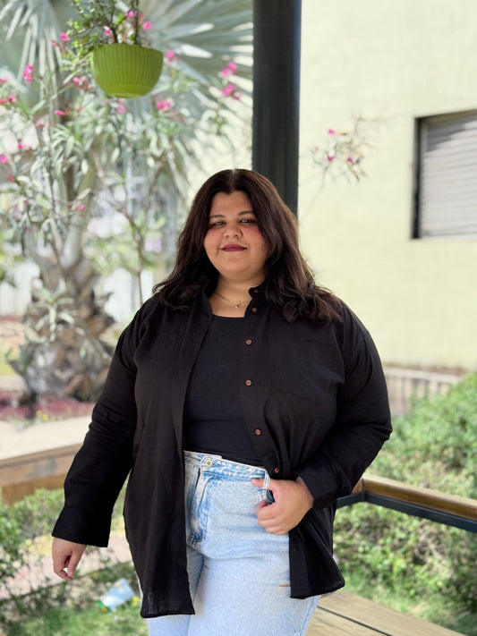 Solid Linen Shirts: Drop Shoulder