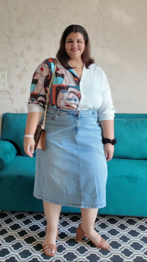 Quirky Faces Long Shirt