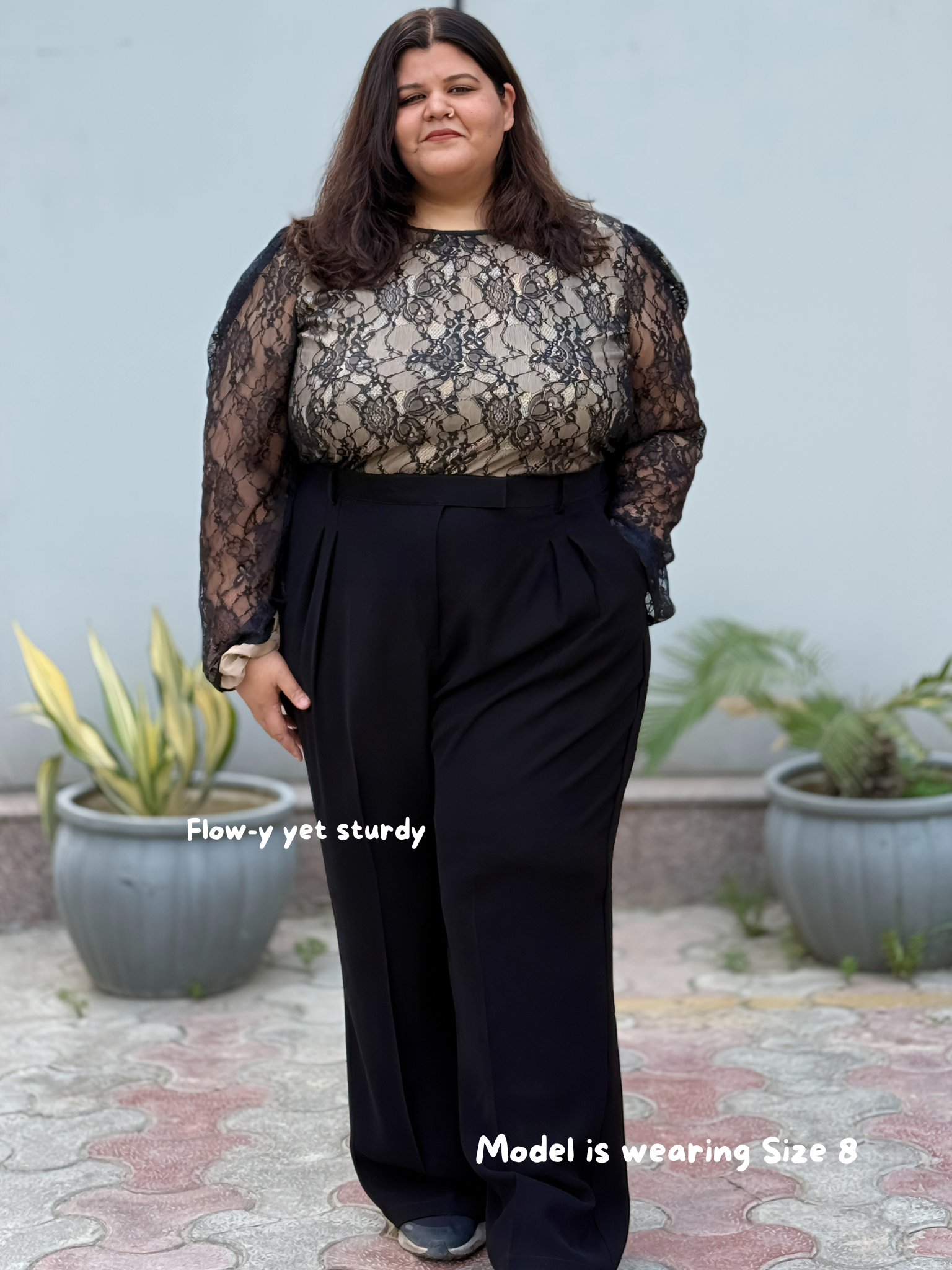 Plus Size Pants (Plus Size Korean pleated Pants). Perfect for work / office. Trousers Designed Exclusively for Plus Size Women (2XL - 8XL). For waist size 36 inches to 50 inches). Available in 3 colours - gray, black & wine.