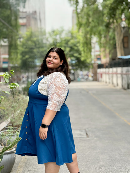 Viscose Lycra Dungaree Dress