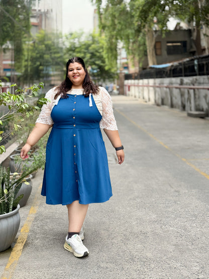 Viscose Lycra Dungaree Dress